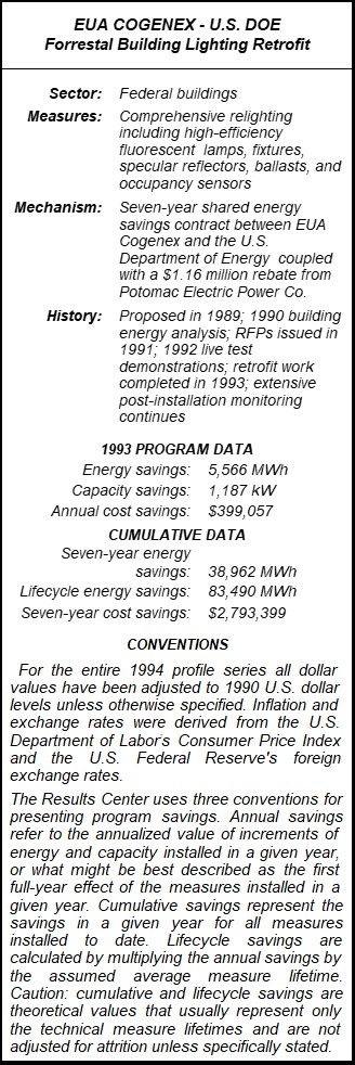 U.S. DOE Forrestal Building Lighting Retrofit Summary Table