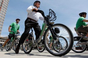The Hubway bike sharing program in Boston