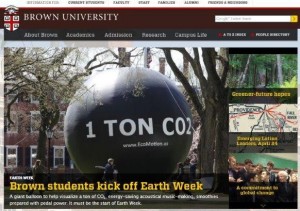 The Brown University homepage