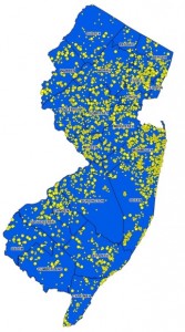Solar installations throughout the state of New Jersey