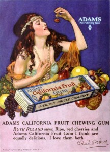 Adams chewing gum ad